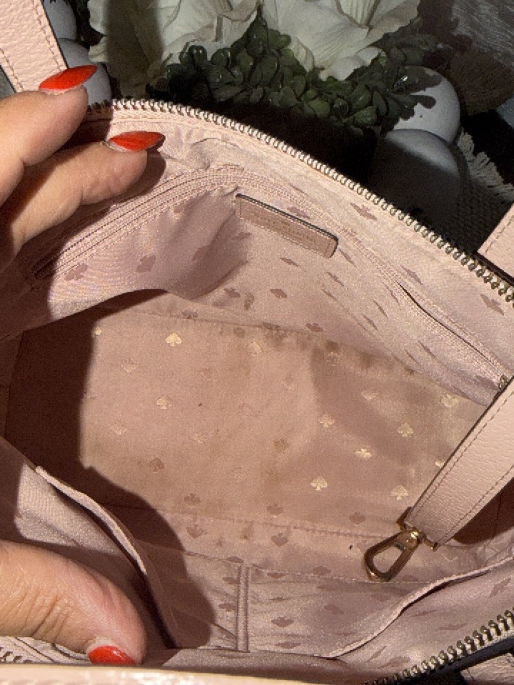 Kate Spade ♠️ Blush Pink Bow Accent Top-Handle Women’s Handbag - Picture 10 of 11